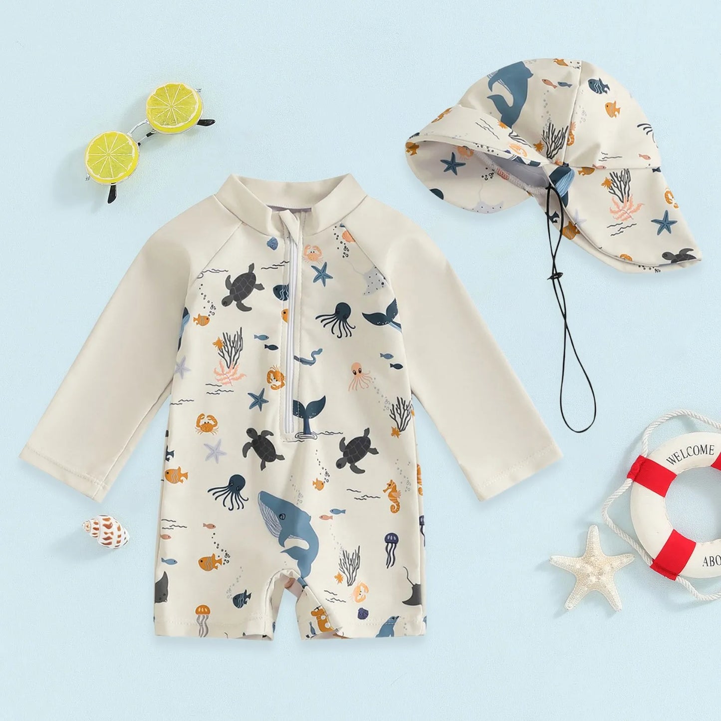 UV Protection Kids Swimsuit Set