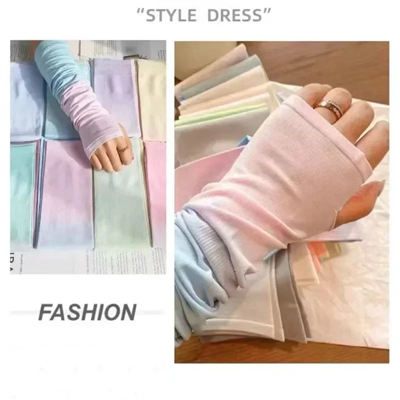 Colorful Gradient Ice Silk UV Sleeves