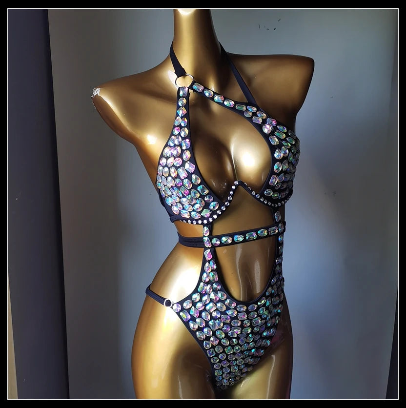 Luxury Diamond Crystal Bikini Set