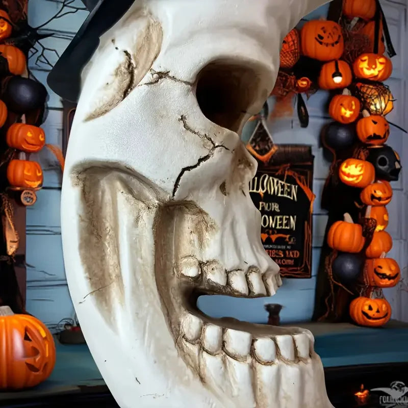 Halloween Skull Witch Hat Moon Collectible