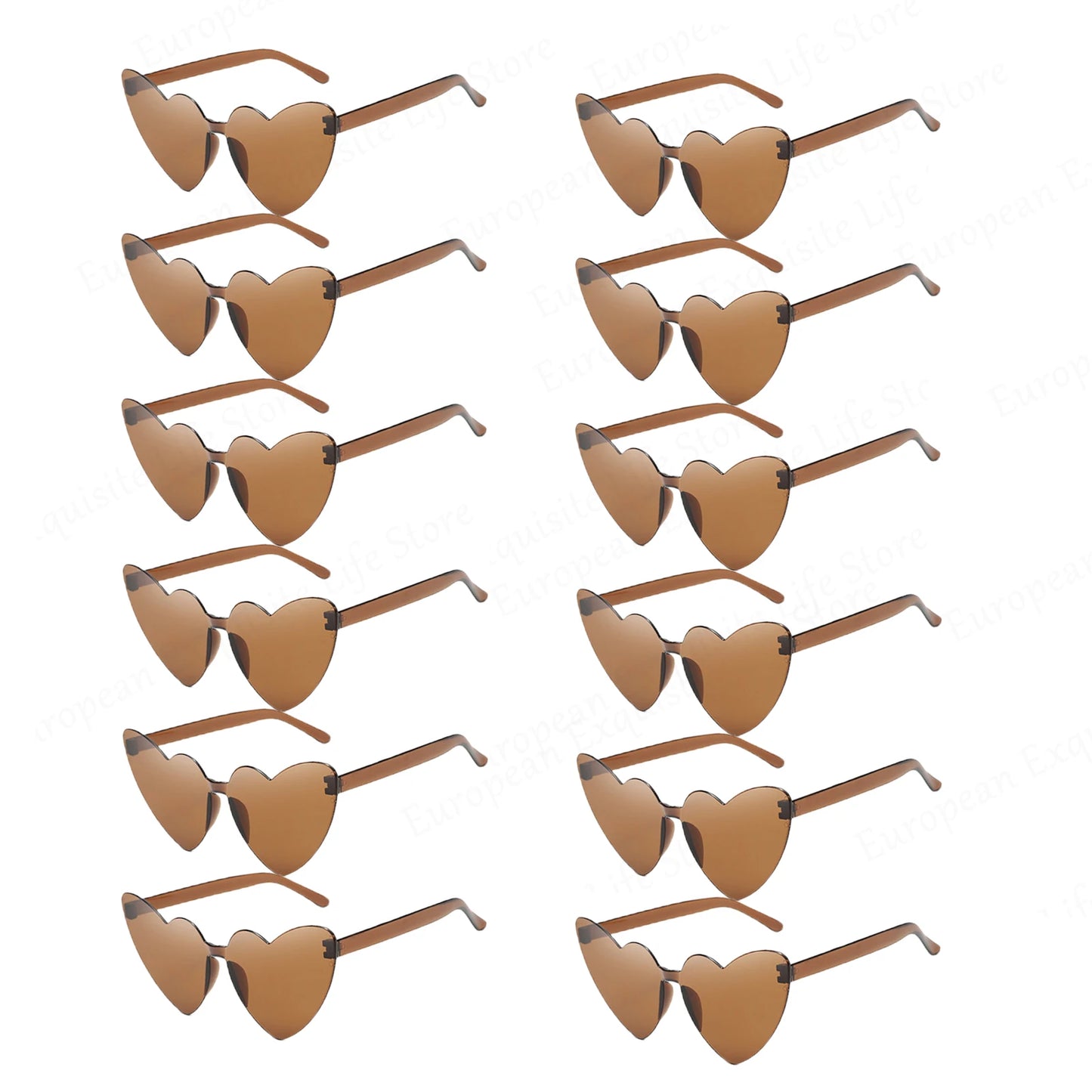 Trendy Heart-Shaped Party Sunglasses Bulk