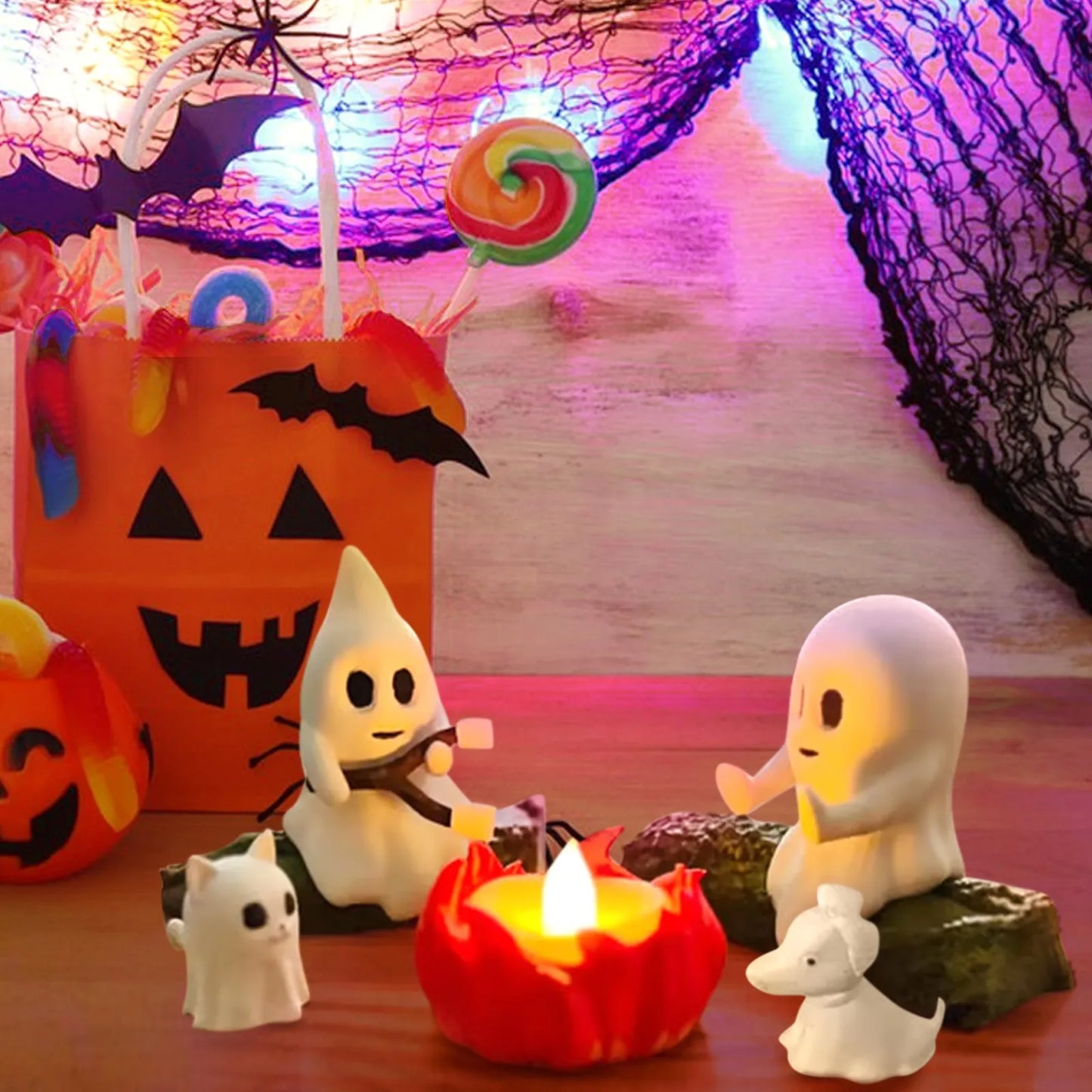 Halloween Ghost Bonfire Party Spooky Figurine