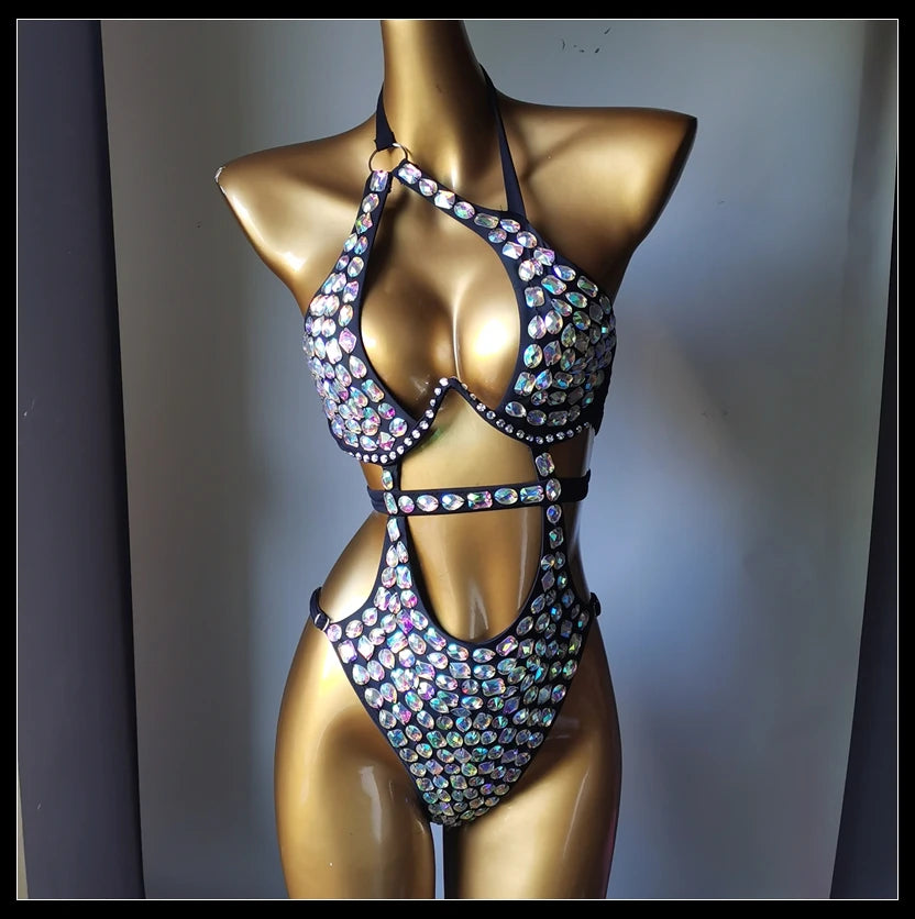 Luxury Diamond Crystal Bikini Set