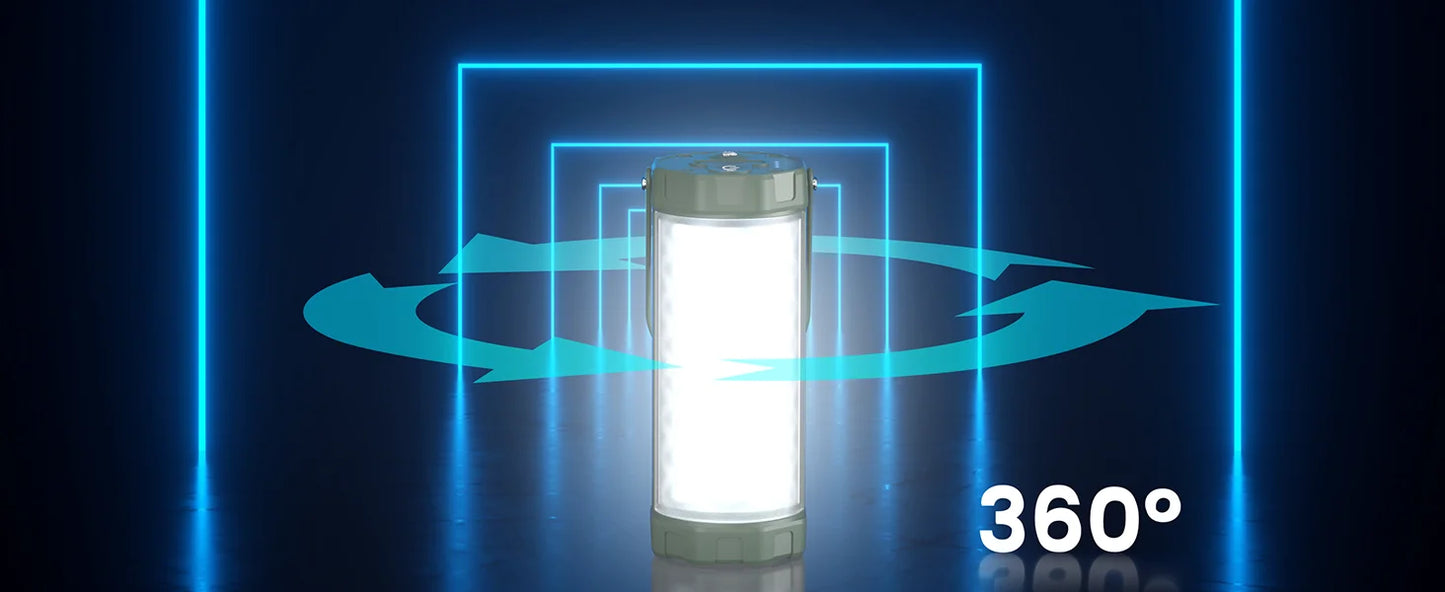 Survival 106LED Camping Lantern 1200LM Power Bank