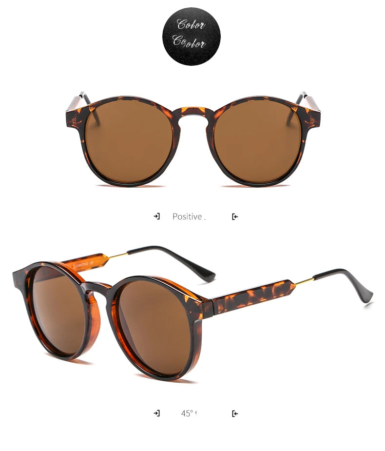 Stylish Retro Round Sunglasses UV400