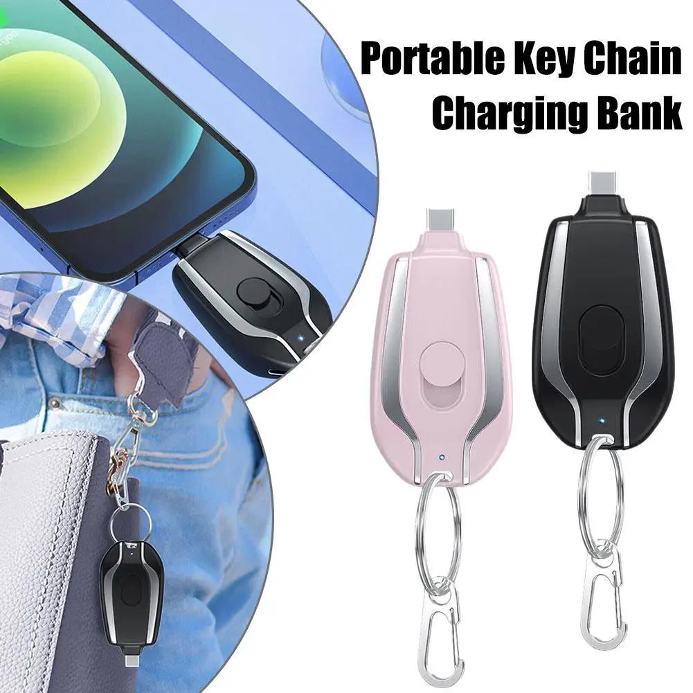Emergency Mini Keychain Power Bank 1500mAh