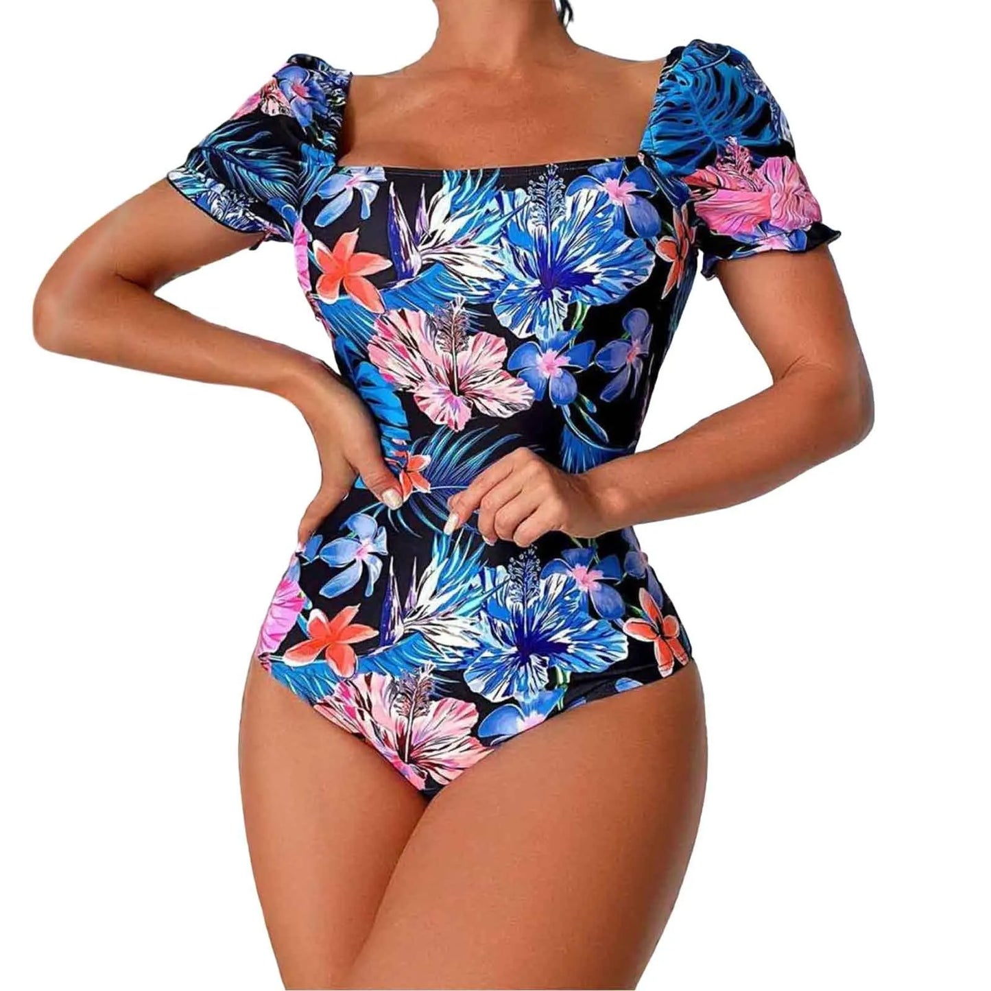 Tropical Floral Triangle Bikini Set