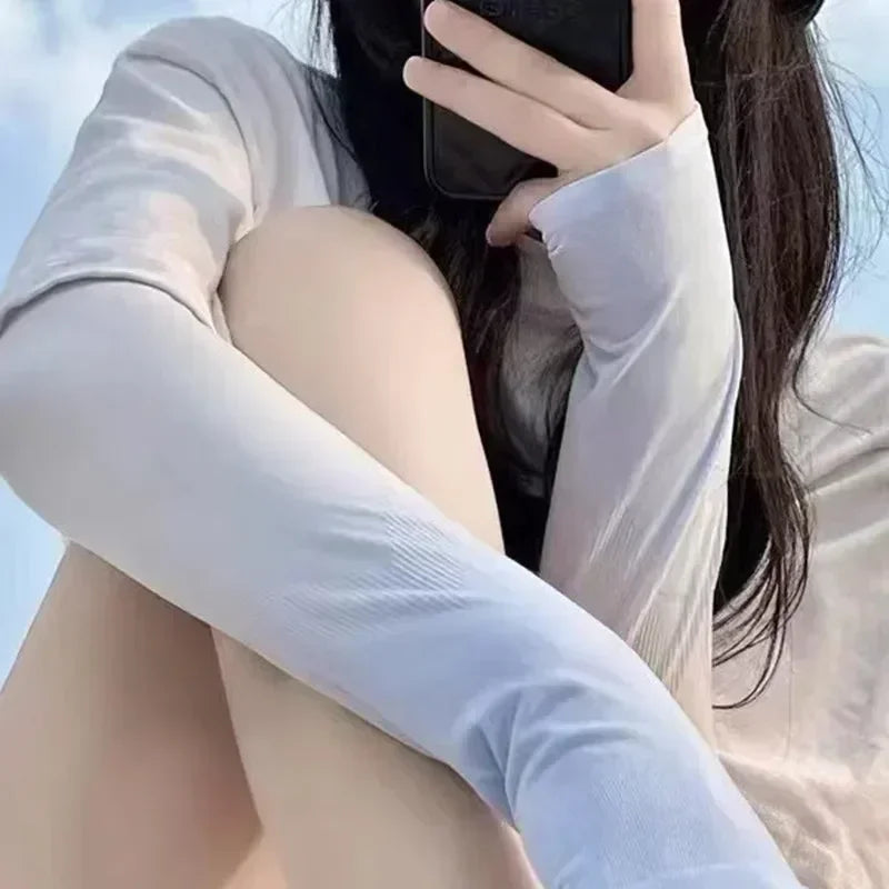 Colorful Gradient Ice Silk UV Sleeves