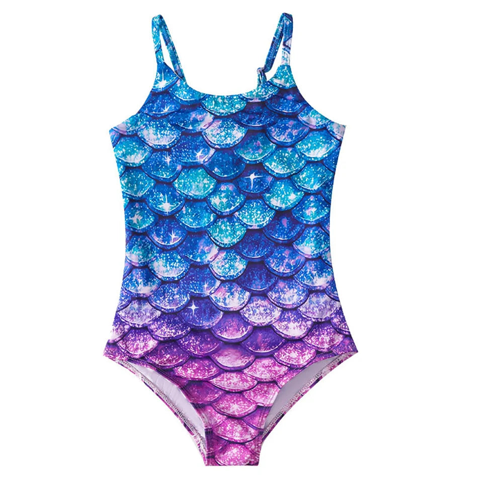 Adorable Girls Mermaid One-Piece Swimsuit