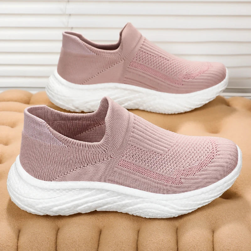 Cotton Slip-On Shoes, Zapatos Algodón Sin Cordones