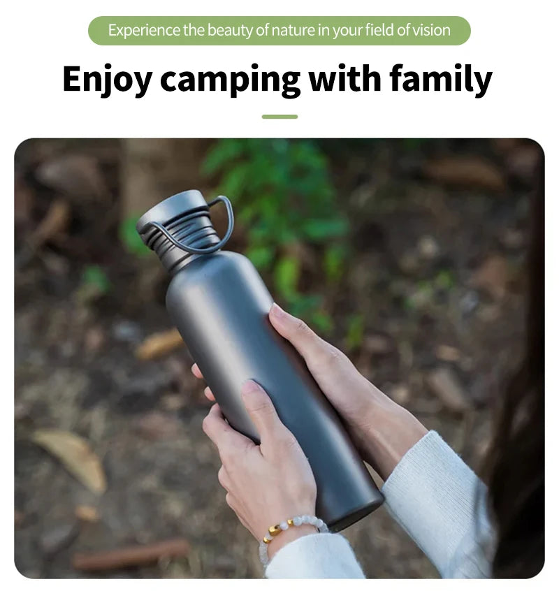 Titanium Water Bottle, Botella Agua Titanio