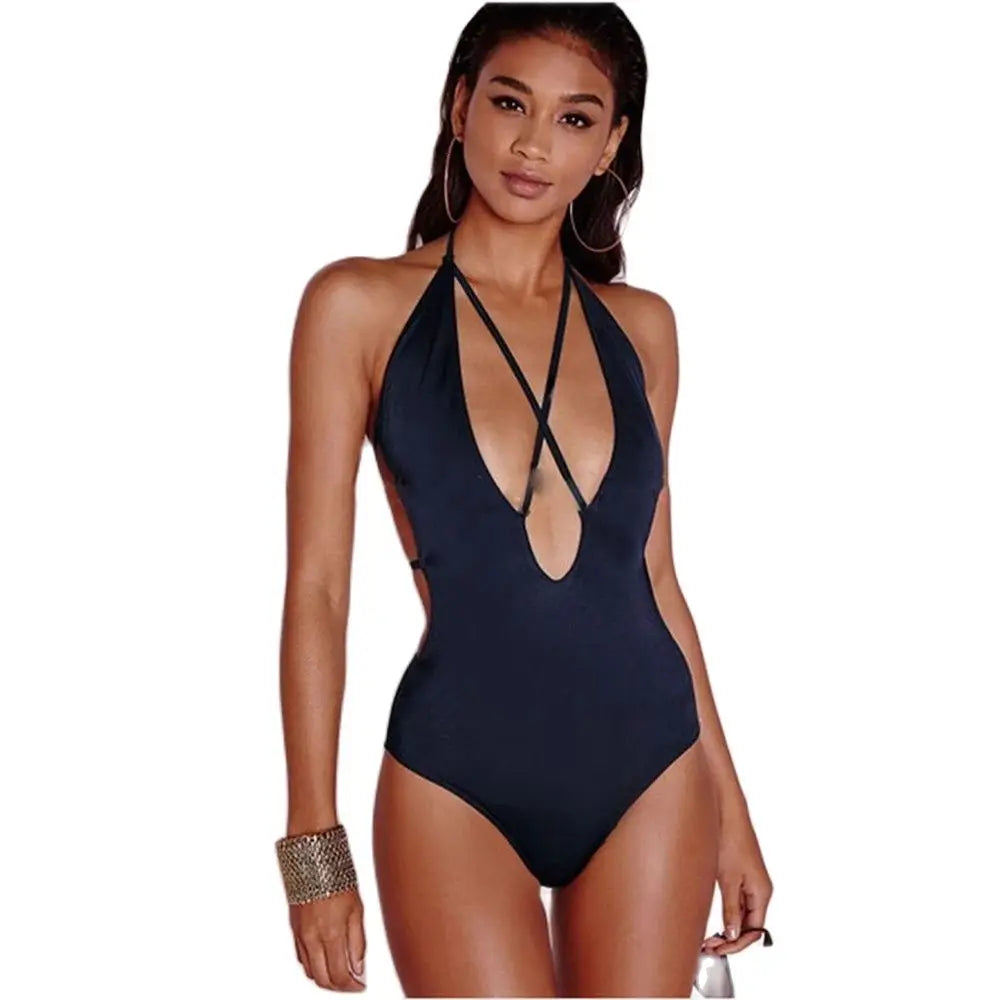 Sexy Backless Push-Up Beach Bodysuit