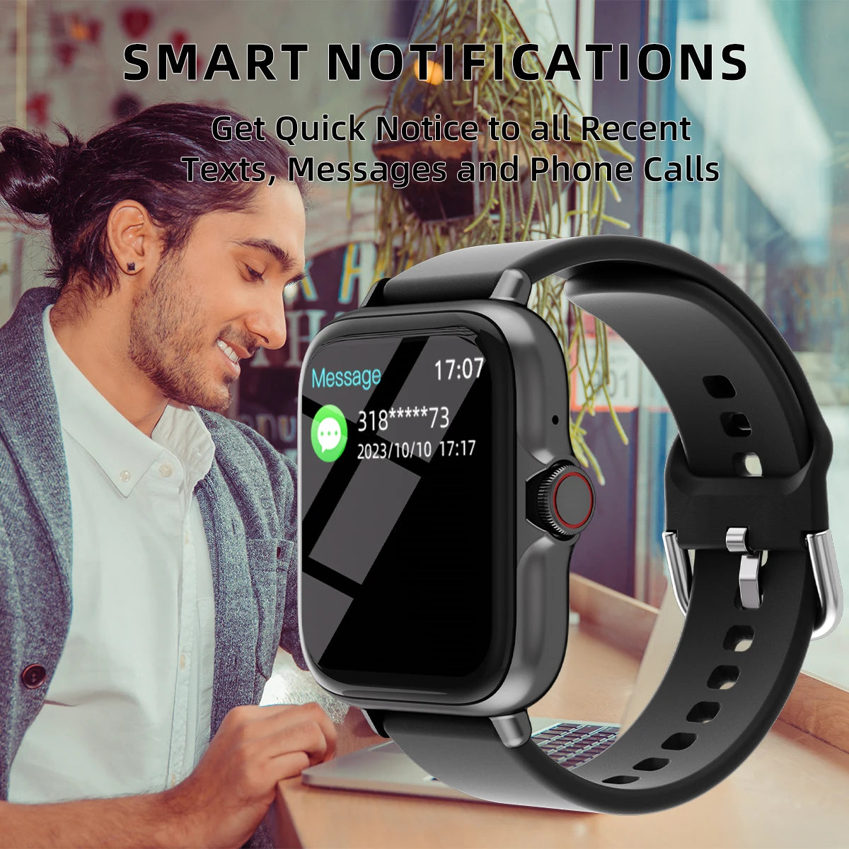 Waterproof Smart Watch Message Calling, Reloj Inteligente Impermeable Mensajes Llamadas