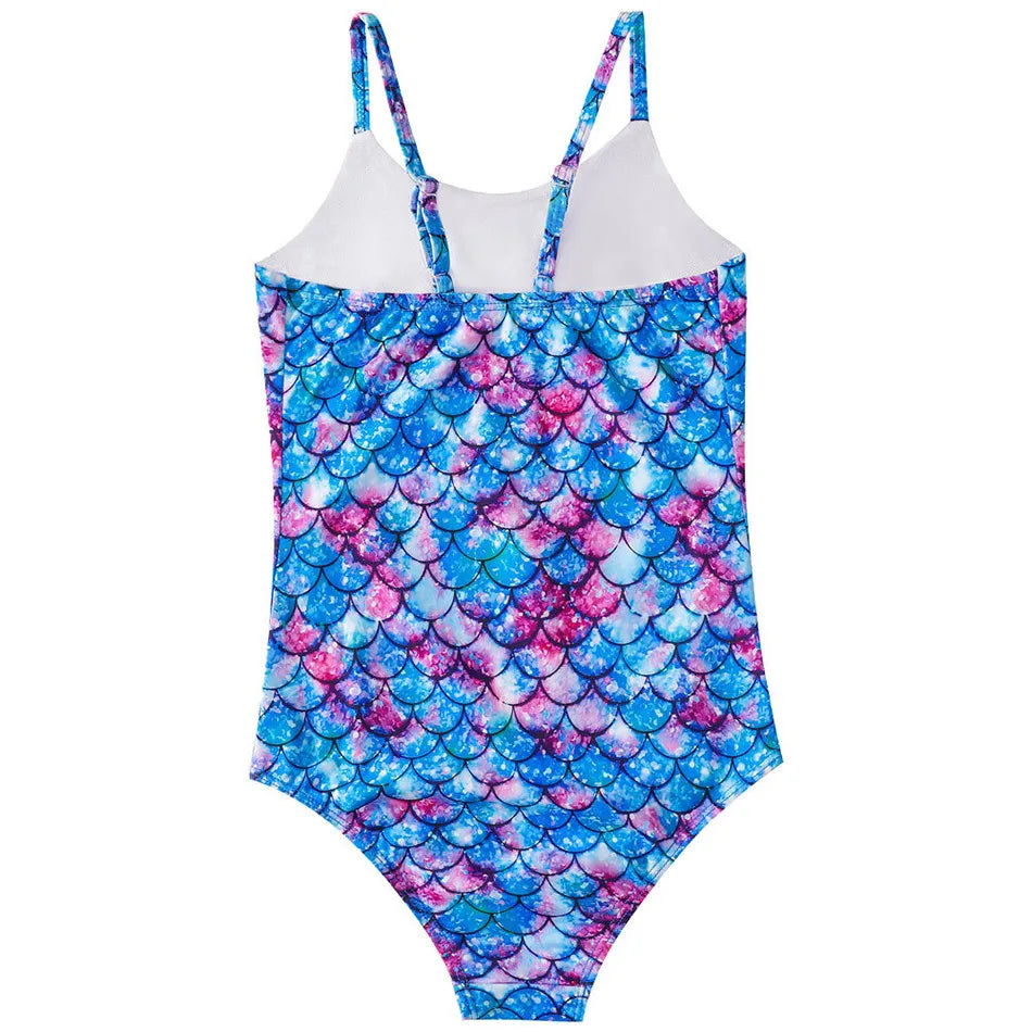 Adorable Girls Mermaid One-Piece Swimsuit