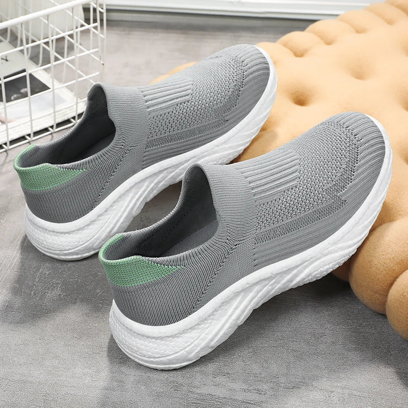 Cotton Slip-On Shoes, Zapatos Algodón Sin Cordones