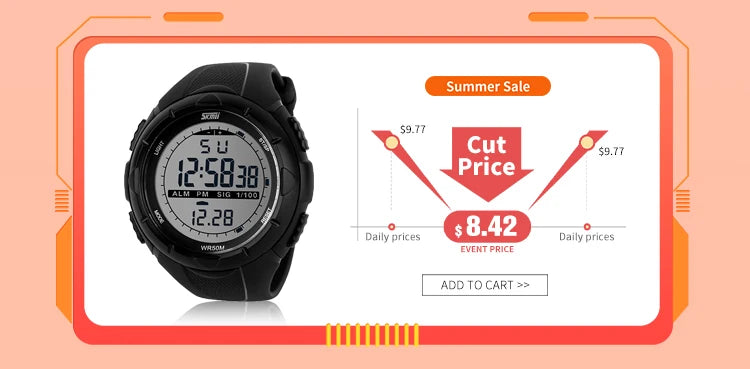 SKMEI Military Digital Sport Watch, Reloj Deportivo Digital Militar SKMEI