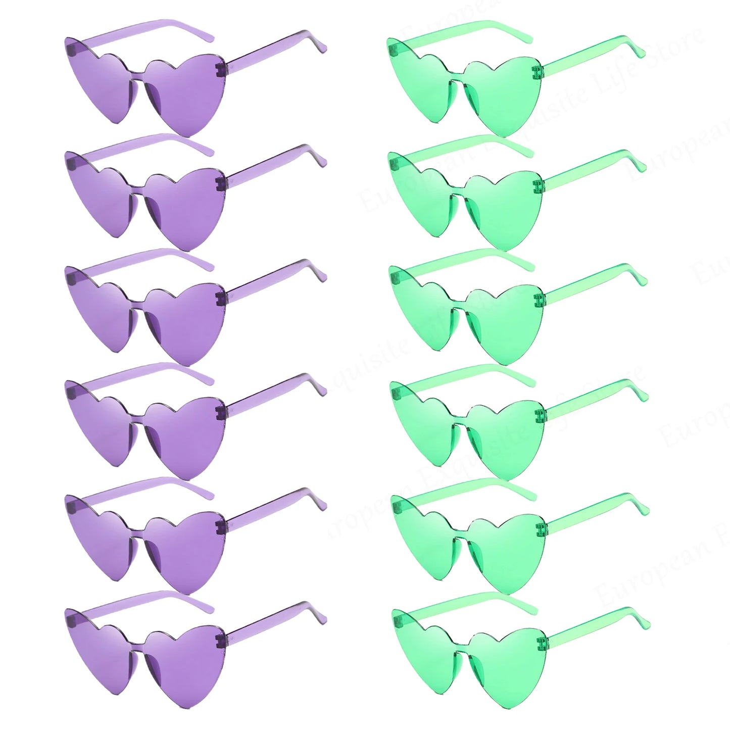 Trendy Heart-Shaped Party Sunglasses Bulk