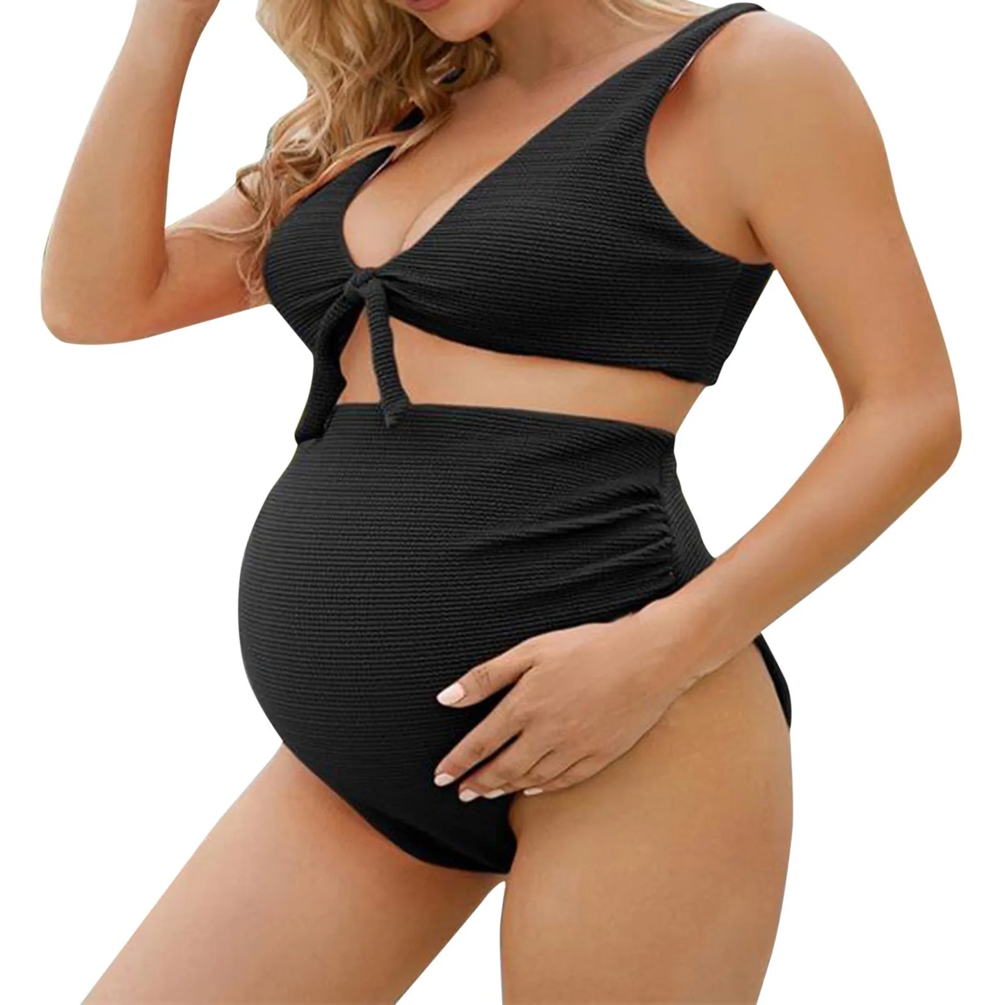 Comfortable Maternity Swimsuit Tropical Print