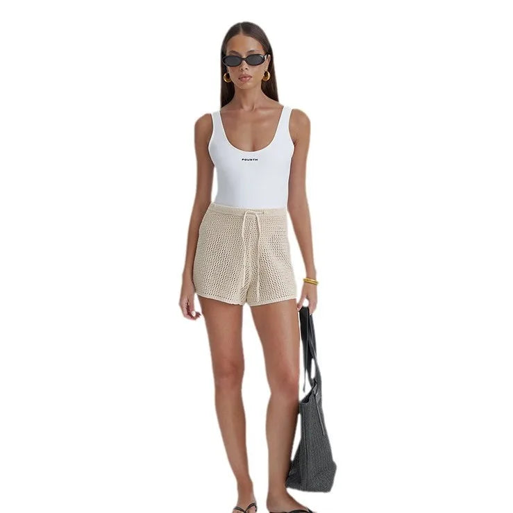Sophisticated Hollow-Out Casual Set