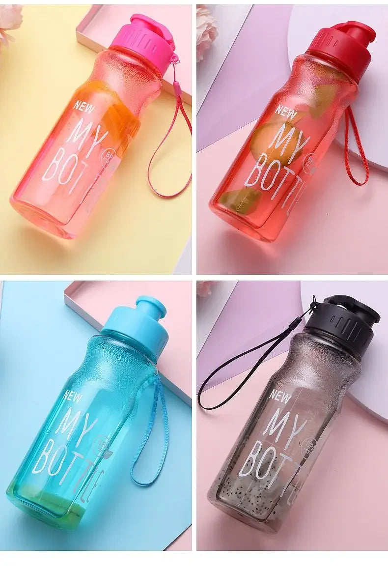 Transparent Water Bottle: Leak-proof Sports Drinkware