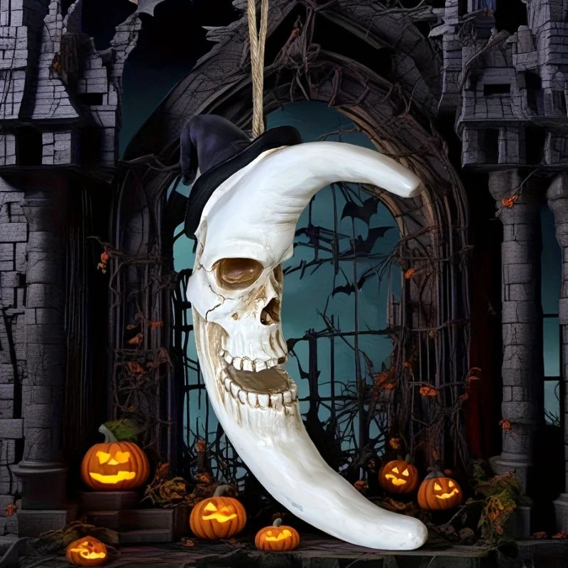 Halloween Skull Witch Hat Moon Collectible
