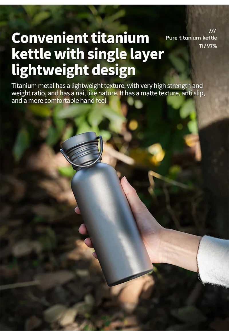 Titanium Water Bottle, Botella Agua Titanio