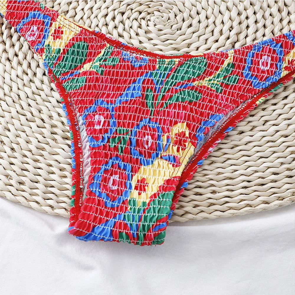 Bohemian Halter Spandex Bikini Adjustable