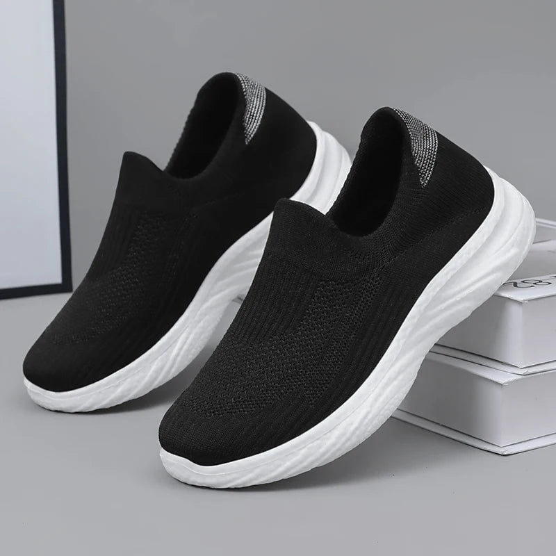 Cotton Slip-On Shoes, Zapatos Algodón Sin Cordones