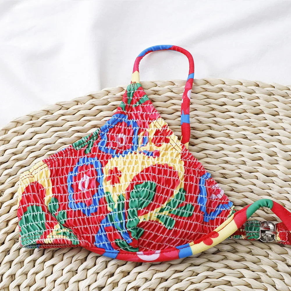 Bohemian Halter Spandex Bikini Adjustable