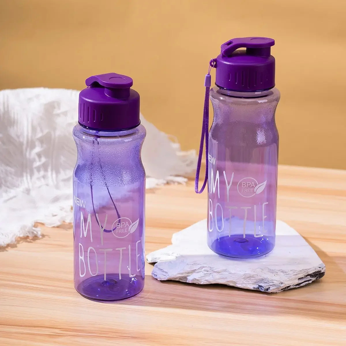 Transparent Water Bottle: Leak-proof Sports Drinkware