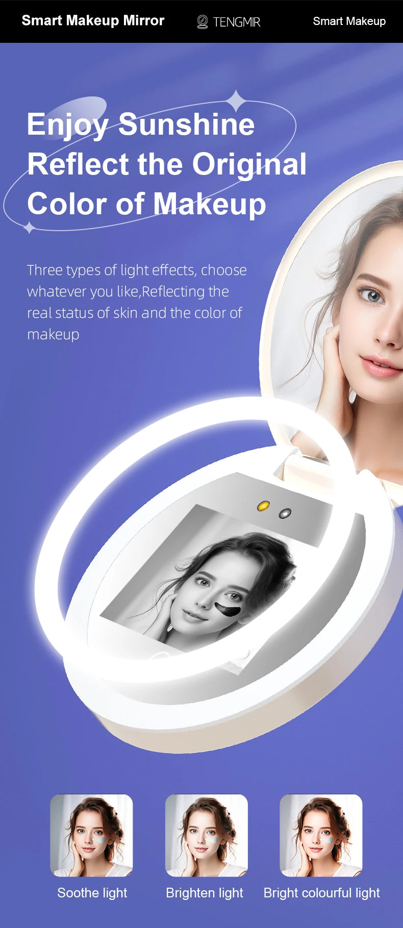 Professional TENGMIR UV Sunscreen Testing Mirror