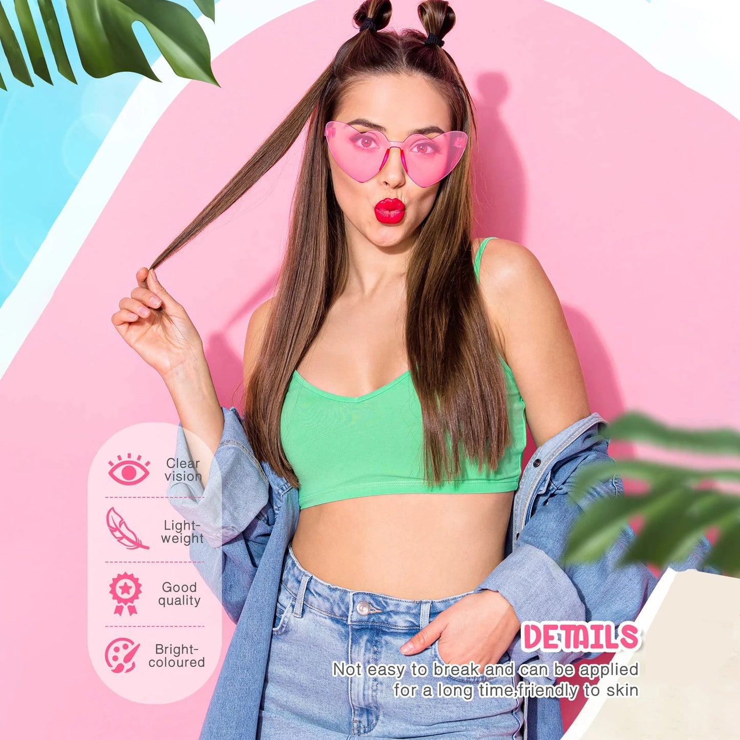 Trendy Heart-Shaped Party Sunglasses Bulk