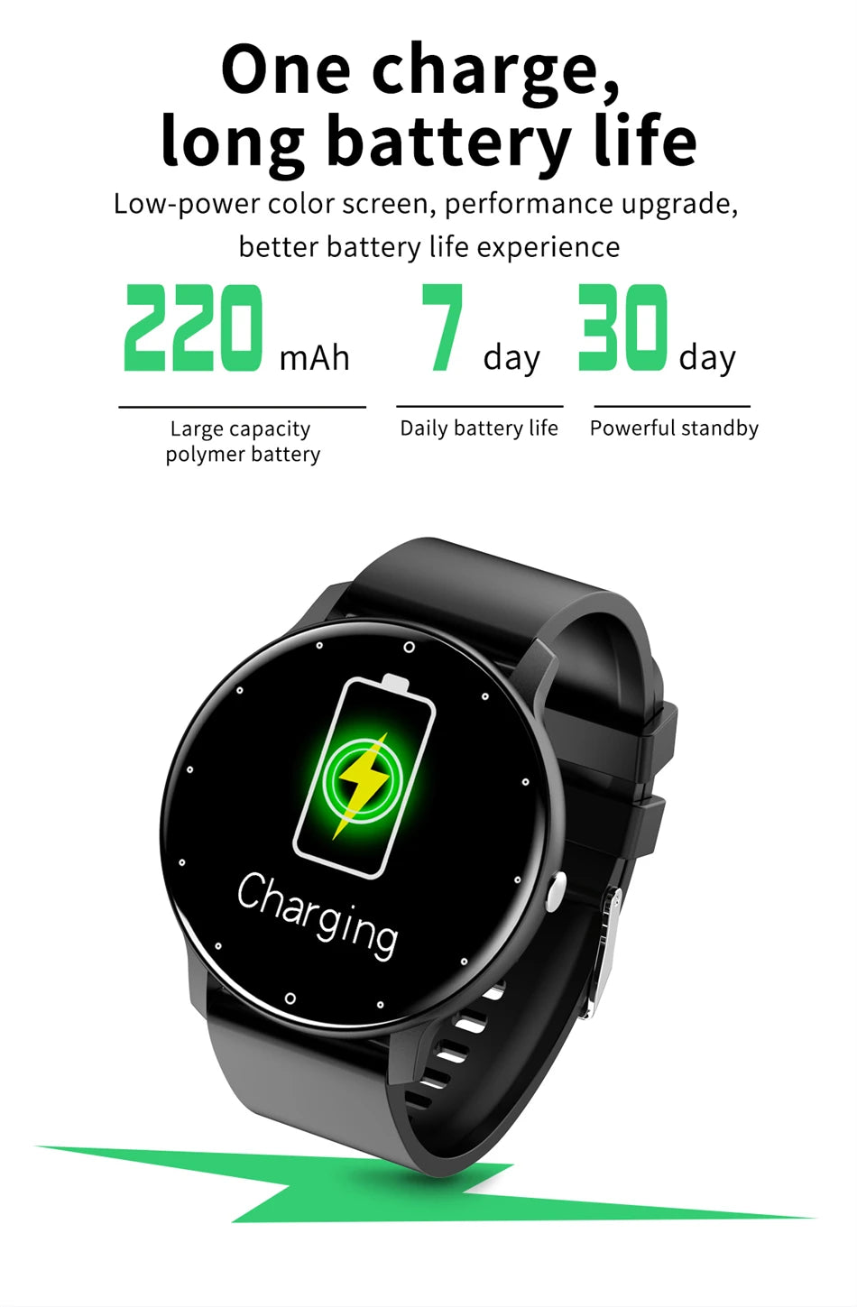LIGE Full Touch Bluetooth Watch, Reloj Bluetooth Táctil Completo LIGE