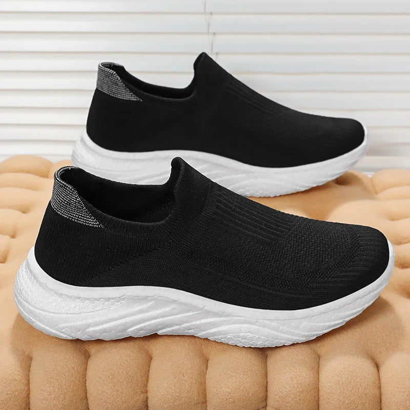 Cotton Slip-On Shoes, Zapatos Algodón Sin Cordones