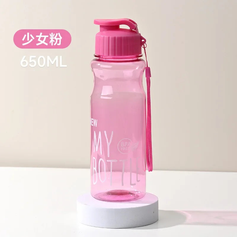 Transparent Water Bottle: Leak-proof Sports Drinkware