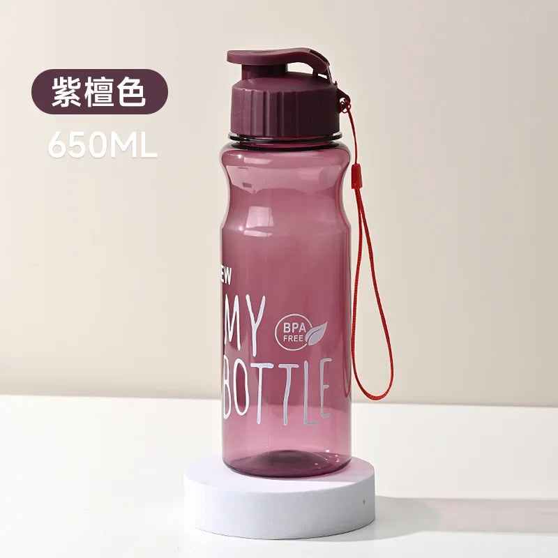 Transparent Water Bottle: Leak-proof Sports Drinkware
