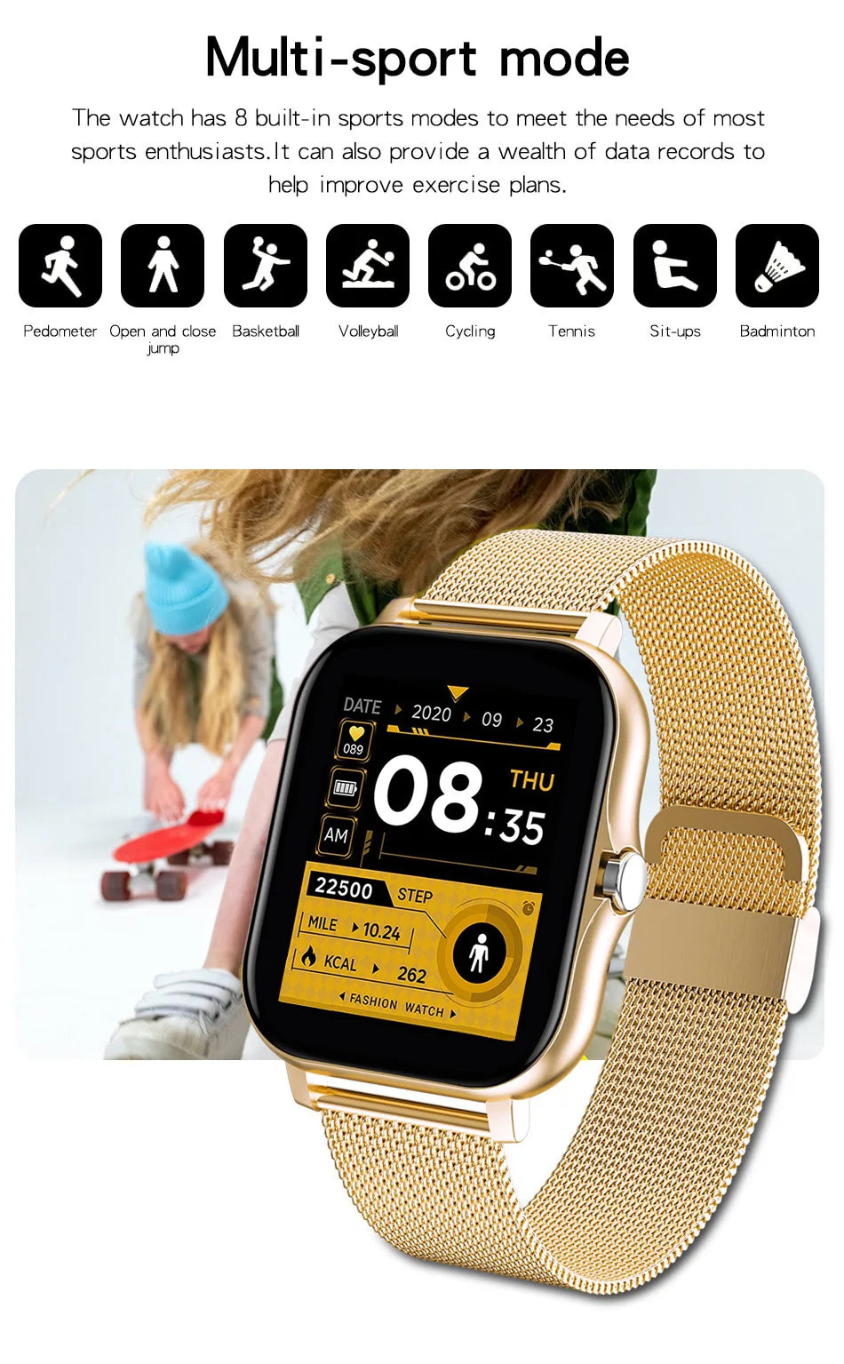Android Smart Watch Health Monitor, Monitor Salud Reloj Inteligente Android