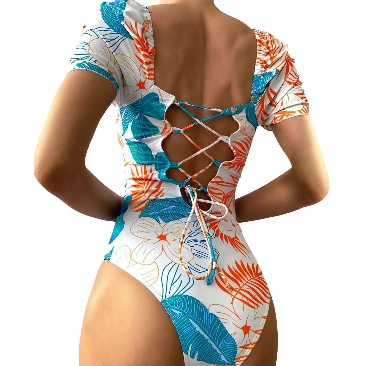 Tropical Floral Triangle Bikini Set