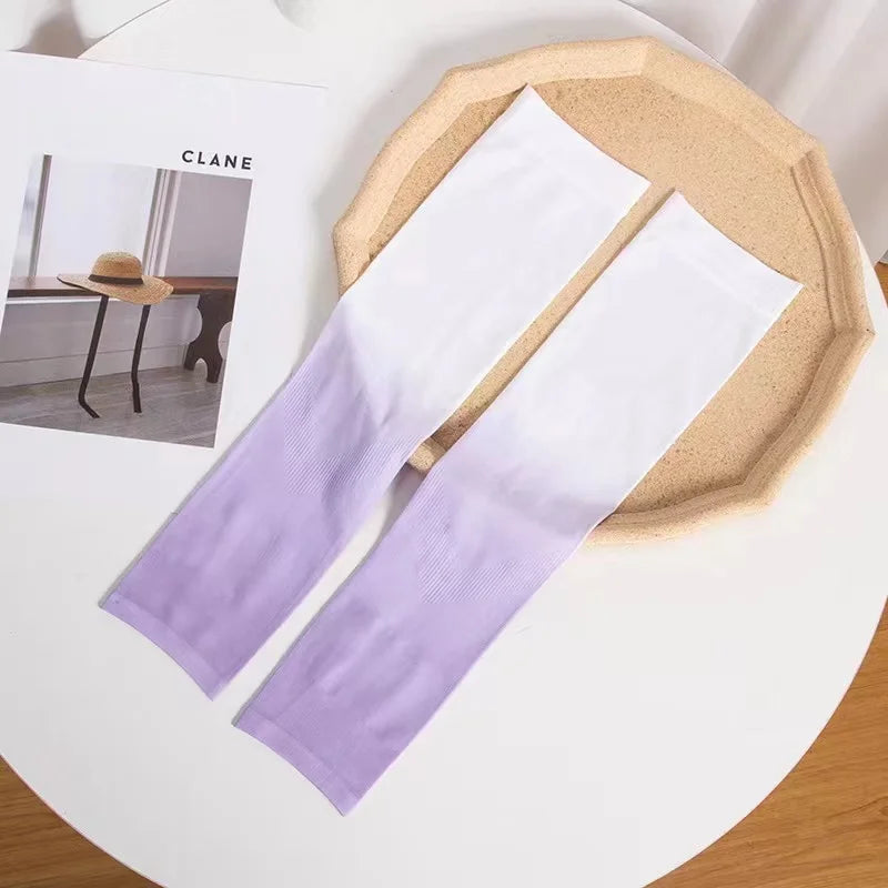 Colorful Gradient Ice Silk UV Sleeves