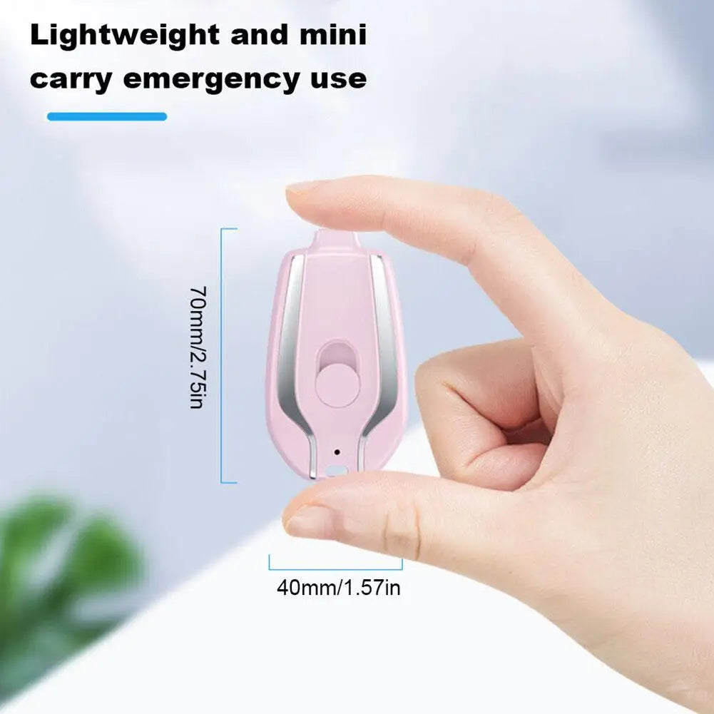 Emergency Mini Keychain Power Bank 1500mAh