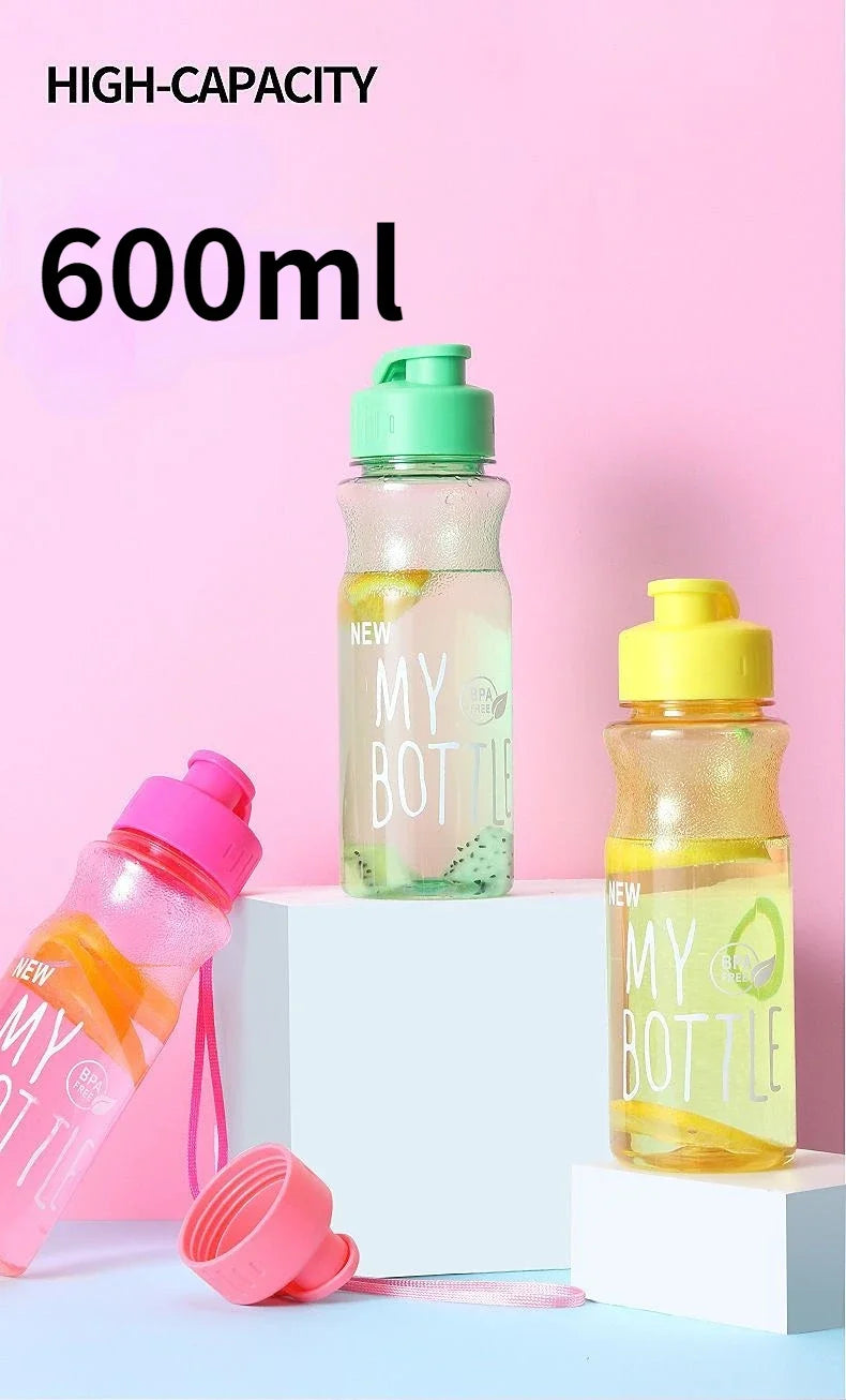Transparent Water Bottle: Leak-proof Sports Drinkware