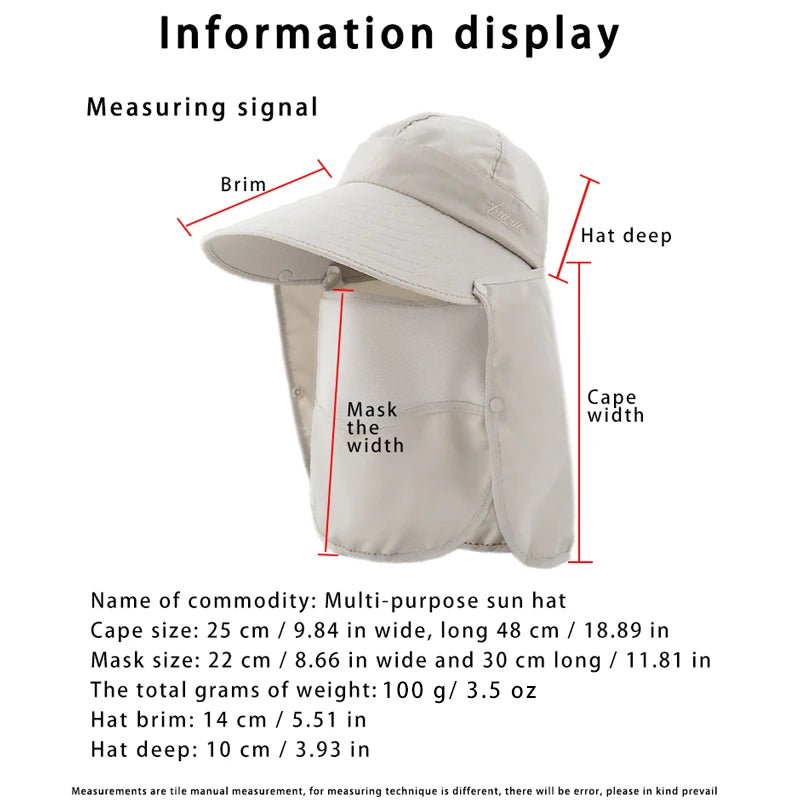 Premium Foldable Sun Hat Large Brim