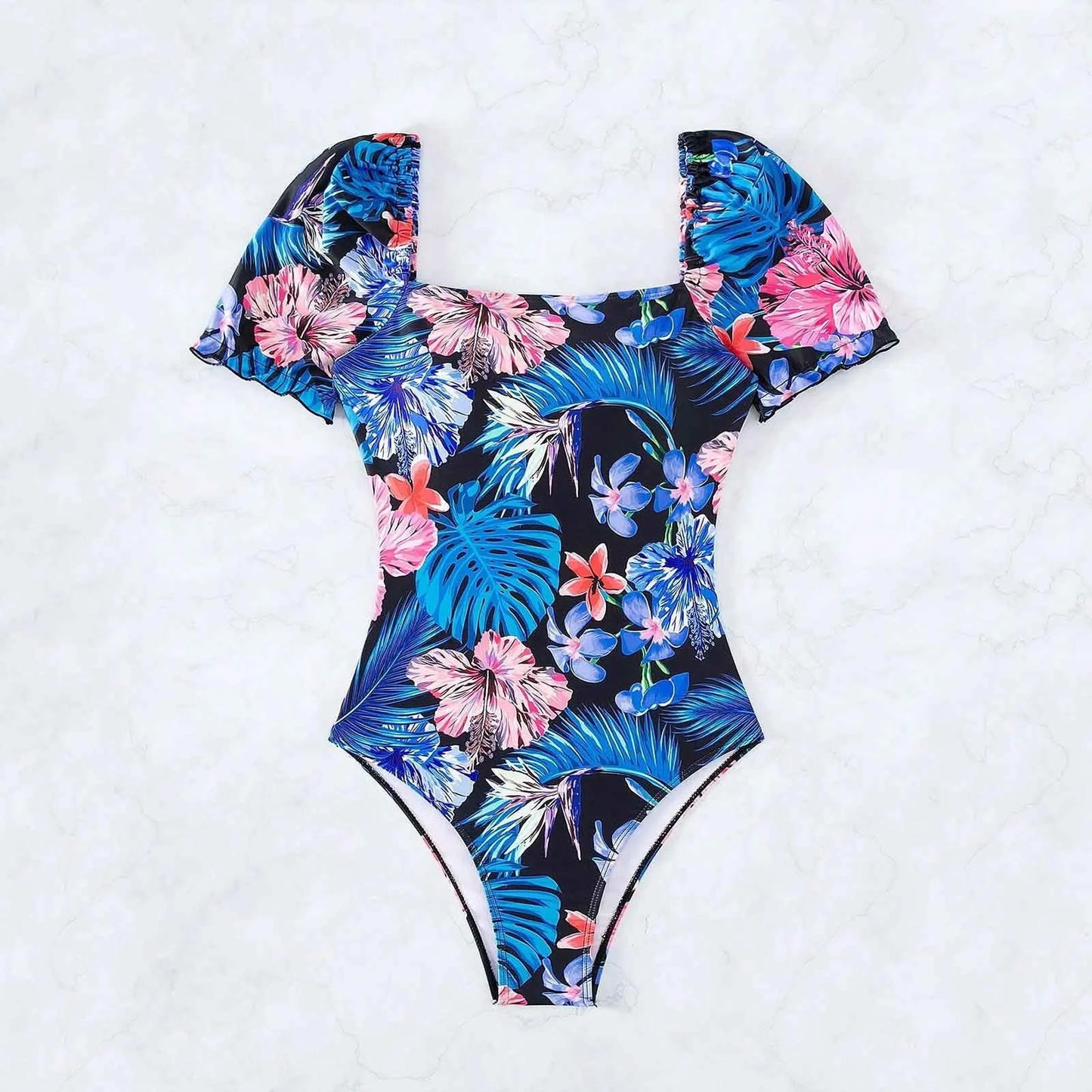 Tropical Floral Triangle Bikini Set