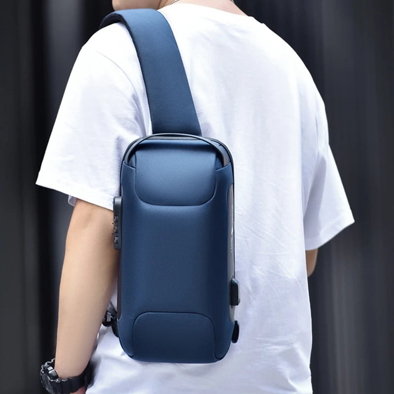Executive Crossbody Sling Backpack USB