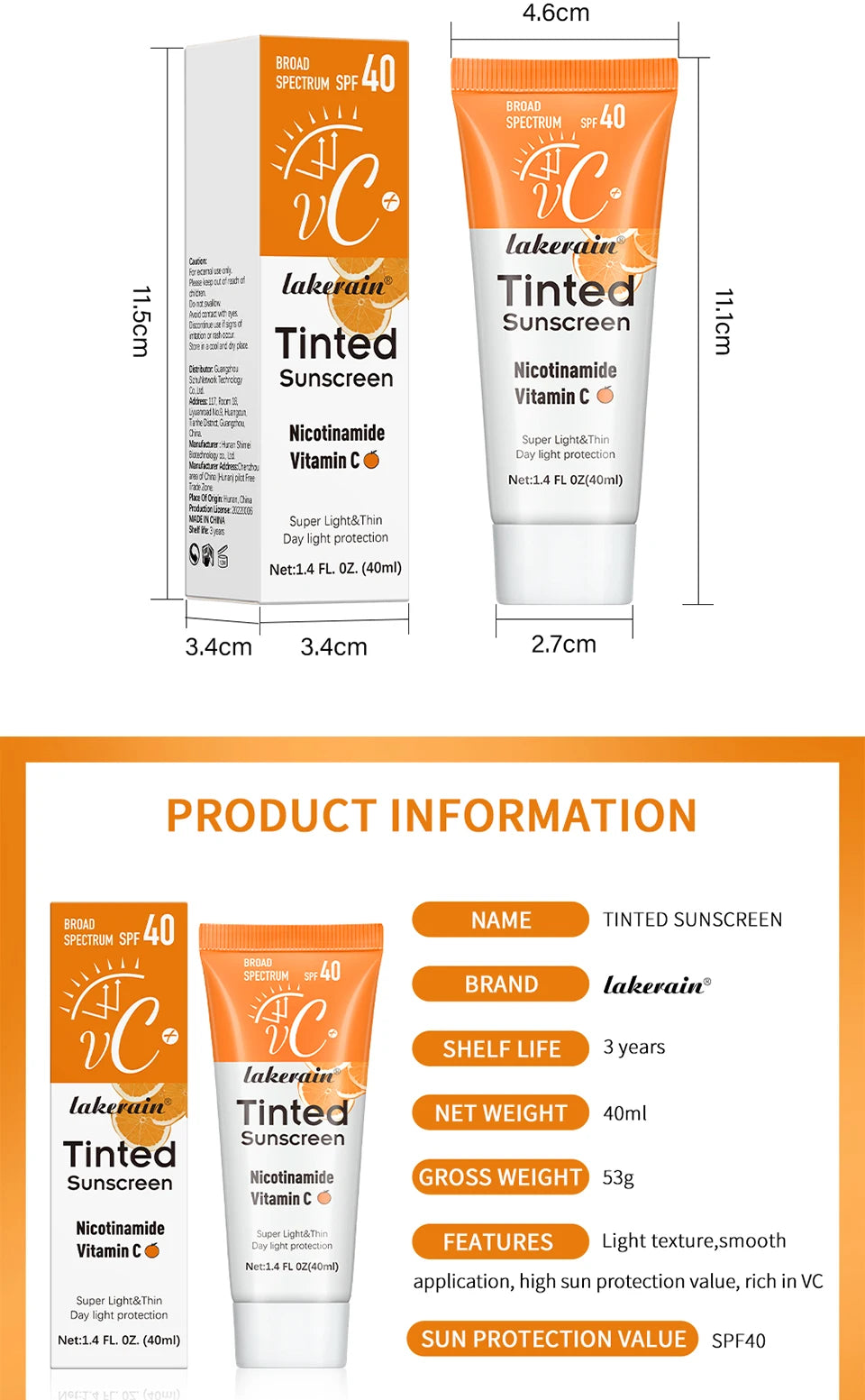Vitamin C Tinted Moisturizing Sunscreen SPF40