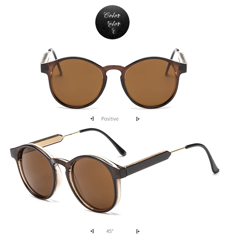 Stylish Retro Round Sunglasses UV400