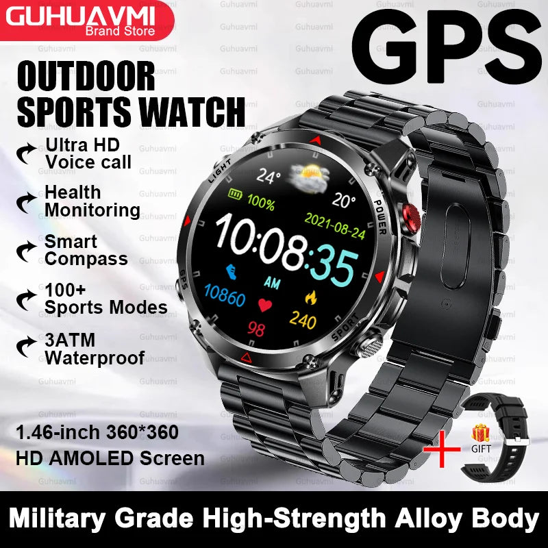 Premium AMOLED GPS Smart Watch, Reloj Inteligente GPS AMOLED Premium