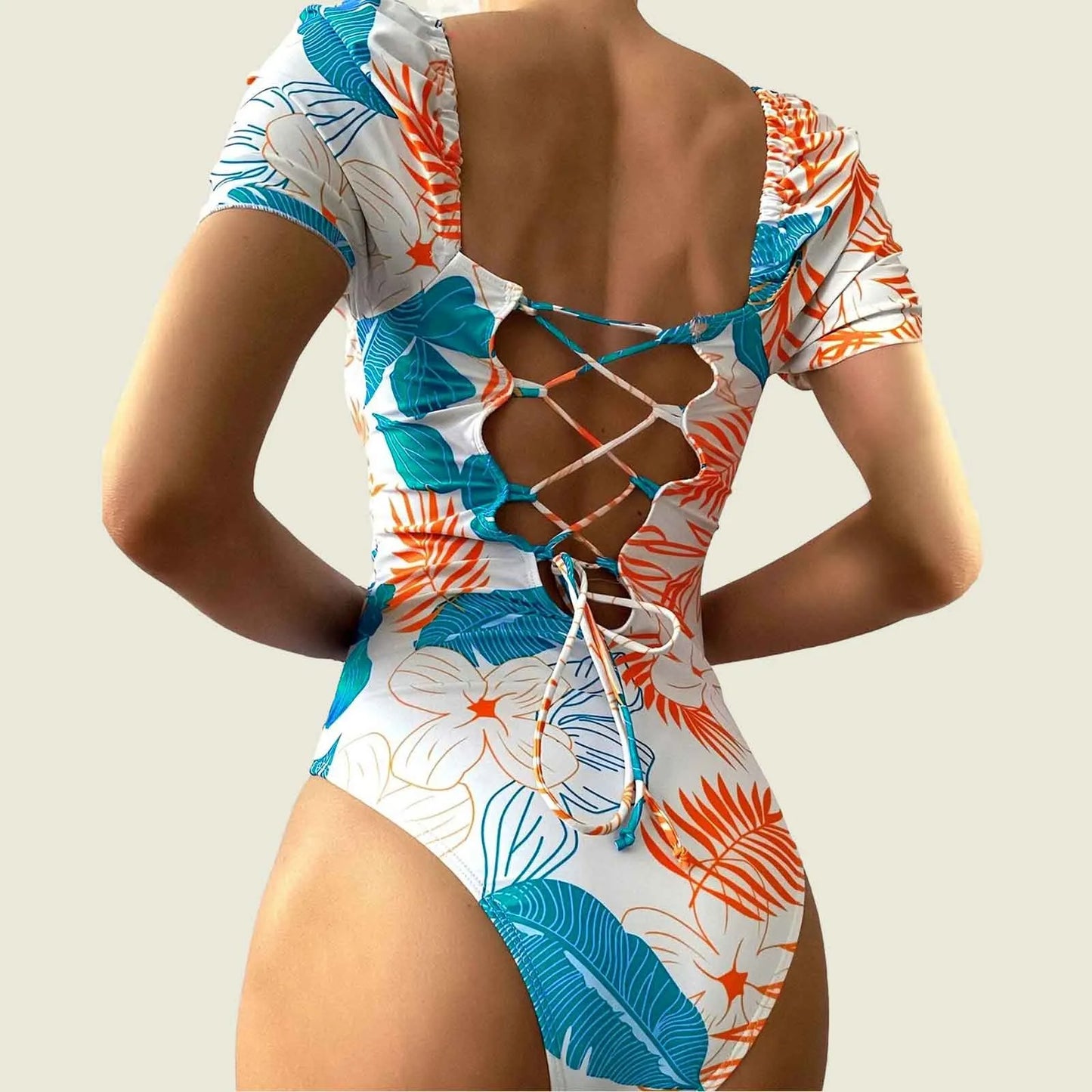 Tropical Floral Triangle Bikini Set