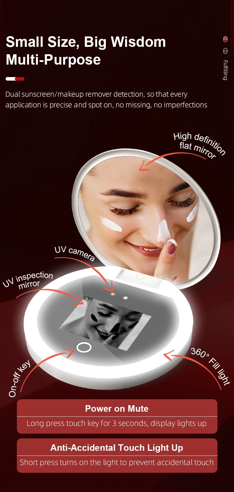 Revolutionary Smart UV Sunscreen Detection Mirror