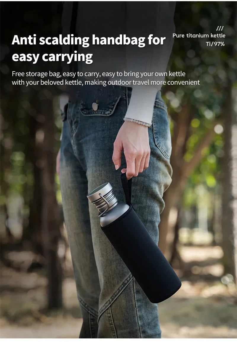 Titanium Water Bottle, Botella Agua Titanio